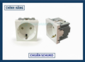 Hạt ổ cắm đơn chân tròn tiêu chuẩn châu Âu (Schuko) type 45 - Sinoamigo