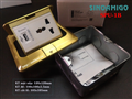 Hộp điện âm sàn văn phòng Sinoamigo SPU-1B màu đồng (lắp 1 ổ điện, 1 ổ sạc USB)