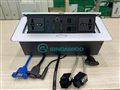 Hộp ổ cắm âm bàn họp đa năng Sinoamigo STS-201GST-S có cổng HDMI, USB, LAN, Audio
