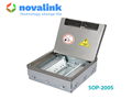 Hộp ổ cắm âm sàn inox 304 chống oxy hóa, lắp 9-12 modules Novalink SOP-200S chính hãng