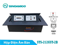 Hộp ổ cắm điện âm bàn Sinoamigo STS-212GST-2B. Tích hợp ổ điện, mạng, HDMI, Audio hoa sen