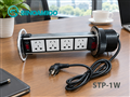 Hộp ổ điện âm bàn bếp nâng hạ Sinoamigo STP-1W màu trắng ngà