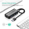 Hub chia 3 cổng USB 3.0 + 1 cổng RJ45 gigabit 10/100/100 Ugreen 20265