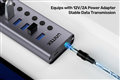 Hub USB 3.0 7 cổng có nguồn Unitek H1314A01-EU | Sạc nhanh 2.4A, công tắc riêng từng cổng
