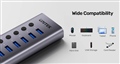 Hub USB 3.0 7 cổng có nguồn Unitek H1314A01-EU | Sạc nhanh 2.4A, công tắc riêng từng cổng