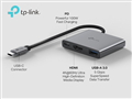 Hub USB-C 3 trong 1 TP-Link UH3020C - HDMI 4K@60Hz, Sạc nhanh PD 100W, Tốc độ 5Gbps