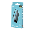 Hub USB-C 6 trong 1 TP-Link UH6120C - HDMI 4K, 2 cổng USB 3.0, Sạc PD100W, RJ45 Gigabit