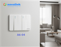 Mặt 3 công tắc 1 chiều A6-04 Novalink chính hãng