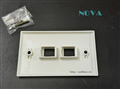 Mặt ổ cắm mạng 2 cổng Nova cao cấp | Wallpate 2 port chính hãng Nova CC-09-00002