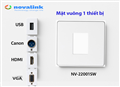 Mặt vuông 1 cổng lắp mạng, HDMI, USB, Audio Novalink NV-22001SW