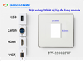Mặt vuông 1 cổng lắp mạng, HDMI, USB, Audio Novalink NV-22001SW