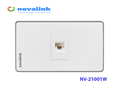 Mặt wallplate 1 cổng Novalink NV-21001W màu trắng tuyết, lắp module mạng HDMI USB VGA