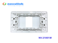 Mặt wallplate 1 cổng Novalink NV-21001W màu trắng tuyết, lắp module mạng HDMI USB VGA