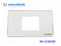 Mặt Wallplate 2 cổng Novalink NV-21002W - Lắp đa dạng Module mạng, HDMI, VGA, USB, Audio