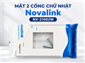 Mặt Wallplate 2 cổng Novalink NV-21002W - Lắp đa dạng Module mạng, HDMI, VGA, USB, Audio