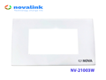Mặt wallplate 3 cổng Novalink NV-21003W màu trắng tuyết, lắp nhân mạng HDMI USB VGA