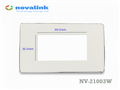 Mặt wallplate 3 cổng Novalink NV-21003W màu trắng tuyết, lắp nhân mạng HDMI USB VGA