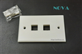 Mặt wallplate 6 cổng | Mặt ổ cắm mạng âm tường 6 cổng Nova CC-09-00005