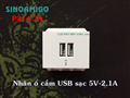 Nhân ổ cắm USB sạc 5V-2.1A Sinoamigo P21-C3A