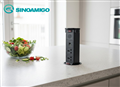 Ổ cắm âm bàn đảo bếp nâng hạ, tích hợp sạc không dây, loa bluetooth Sinoamigo STP-2AB/Pub+Qi