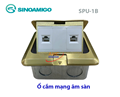 Ổ cắm âm sàn Sinoamigo SPU-1B với 2 cổng mạng LAN