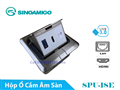 Ổ cắm HDMI, USB 3.0, RJ45 âm sàn Sinoamigo SPU-1SE, chất liệu inox đúc chống oxy hóa
