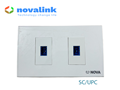 Ổ cắm mạng cáp quang âm tường chuẩn SC/UPC - Wallplate mạng quang SC-UPC