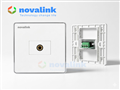 Ổ cắm micro âm tường 6.5mm Novalink cho phòng họp, karaoke