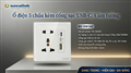 Ổ cắm sạc nhanh USB-C/ USB-A âm tường kèm ổ điện Novalink NV-SW1AC -Sạc nhanh, thiết kế hiện đại