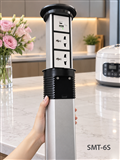 Ổ điện âm bàn đảo bếp nâng hạ tự động cảm ứng Touch Smart Sinoamigo SMT-6S có sạc không dây 15W