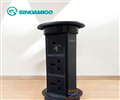 Ổ điện âm bàn đảo bếp Sinoamigo SMT-4B (đen): nâng hạ cảm ứng Touch Smart, sạc không dây 15W, chống nước IP54