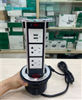 Ổ điện âm bàn đảo bếp Sinoamigo STP-1RB-3 | Trụ kéo tiện dụng, có USB sạc nhanh