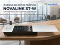 Ổ điện âm bàn họp nắp trượt màu trắng có sạc không dây Qi, HDMI, LAN Cat6 - Novalink ST-W