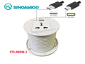 Ổ điện âm bàn tròn có cổng sạc USB type C+A - Sinoamigo STS-R90W-2