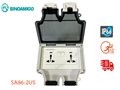 Ổ điện chống nước âm tường SA86-2US Sinoamigo chính hãng