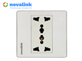 Ổ điện vuông đa năng âm tường Novalink NV-22003SW+P13