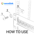 Ốc cài tủ rack M6 kèm vít - Bộ cage nut M6 cho tủ mạng, tủ server