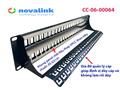 Patch panel 48 cổng Cat6 Novalink CC-06-00064 | Thanh đấu mạng chuẩn 19 inch cho tủ rack