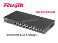 Switch 24 cổng 10/100/1000 Base-T Ruijie RG-ES124GD, tốc độ chuyển mạch 48Gpbs