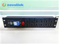 Thanh nguồn PDU 12 ổ cắm đa năng có CB chống quá tải và đèn báo nguồn