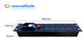 Thanh nguồn PDU 12 ổ cắm đa năng lắp ngang tủ rack có CB và đèn báo