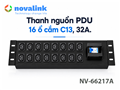 Thanh nguồn PDU 16 ổ cắm C13 Novalink NV-66217A