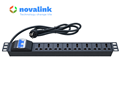 Thanh nguồn PDU 1U 19 inch 8 ổ cắm đa năng GF-PDU8UNECB20/F1
