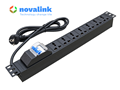 Thanh nguồn PDU 1U 19 inch 8 ổ cắm đa năng GF-PDU8UNECB20/F1