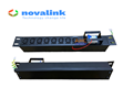 Thanh nguồn PDU 8 cổng chuẩn C13 dùng lắp tủ rack, có MCB 2P C32 chống quá tải