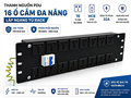 Thanh nguồn PDU lắp ngang 16 ổ cắm đa năng có tai bắt tủ rack