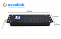 Thanh nguồn PDU lắp ngang 16 ổ cắm đa năng có tai bắt tủ rack