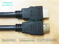 Cáp HDMI 2.0 SINOAMIGO sử dụng công nghệ mới nhất, độ phân giải lên đến 3D, 4K