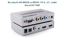 Bộ chuyển đổi HDMI ra HDMI, VGA, AV, Audio Dtech DT-7049