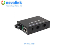 Bộ chuyển đổi quang điện 1 sợi 1Gb Novalink NV-43101A-SM-25, chuẩn SC single mode 25km